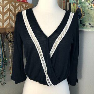 Sadie & Love Cropped Blouse - Embroidered